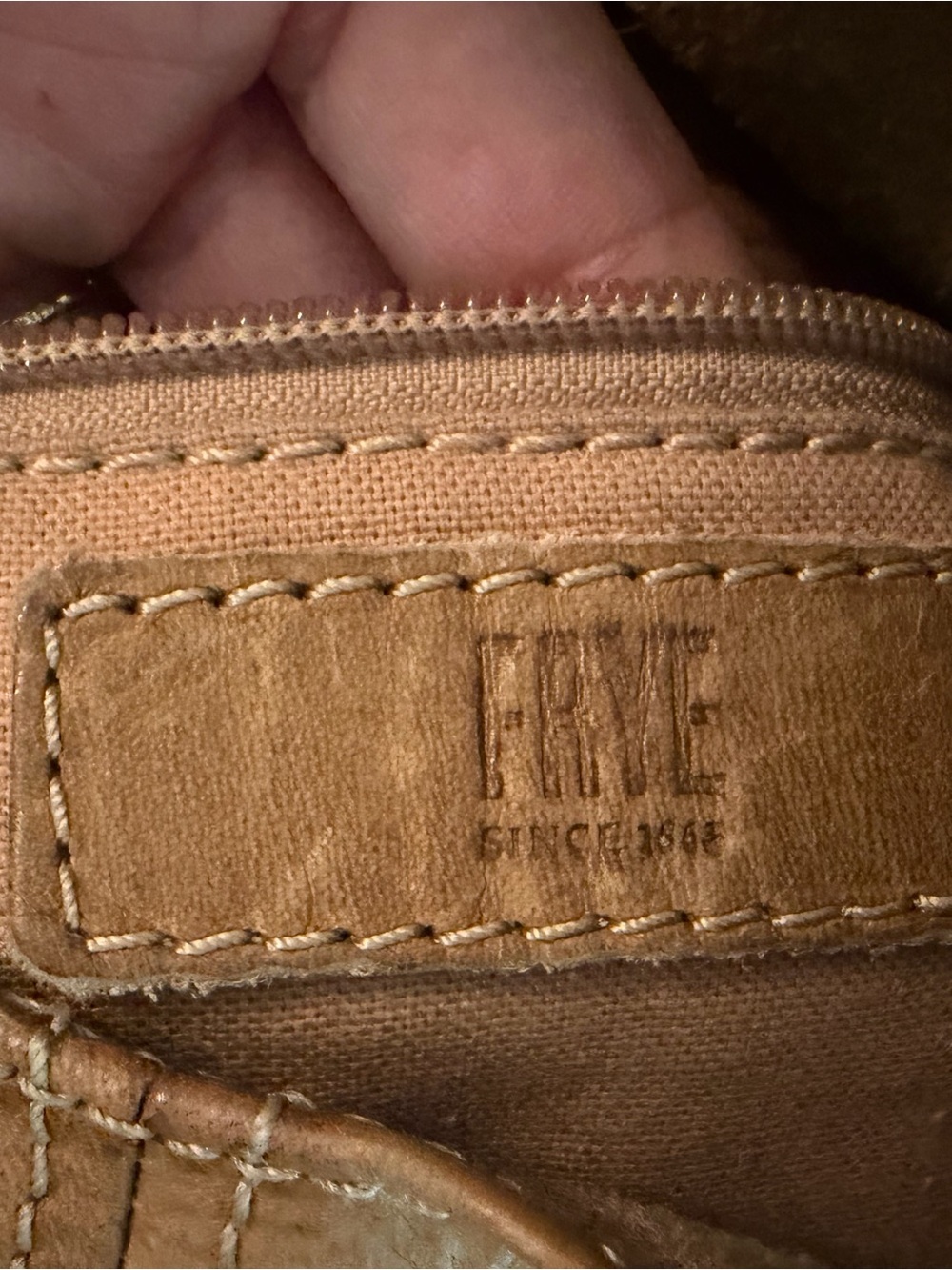 Frye Cara Hobo Cognac Brown Leather Hobo Bag - Picture 4 of 6